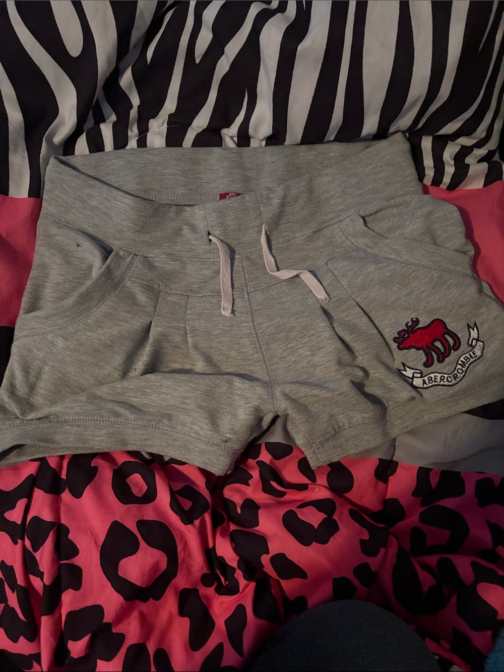 Abercrombie Grey cotton shorts with Red Label
